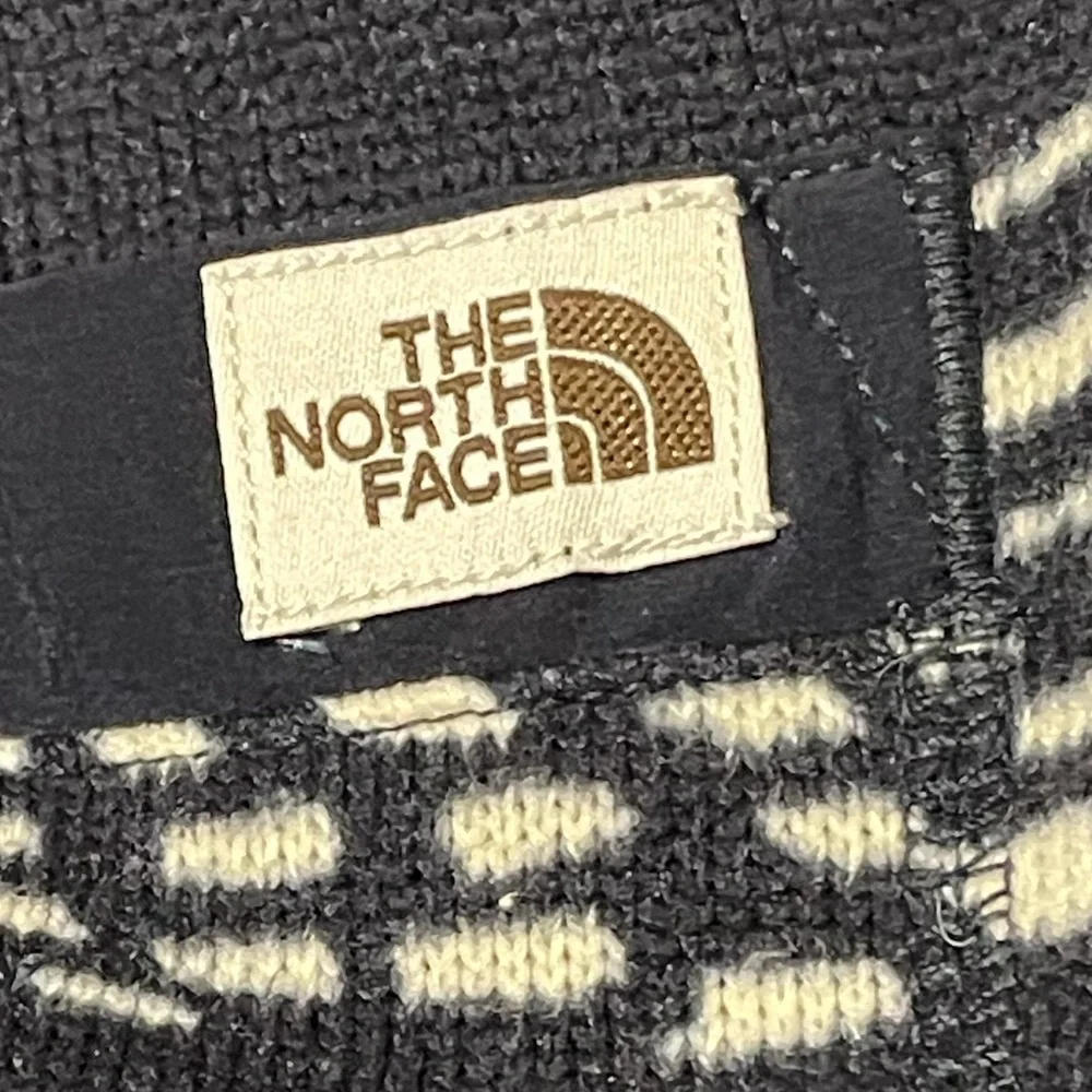 The North Face Men XXL Printed 1/4 Zip‎ Fleece Jacket Pullover Navy/black white